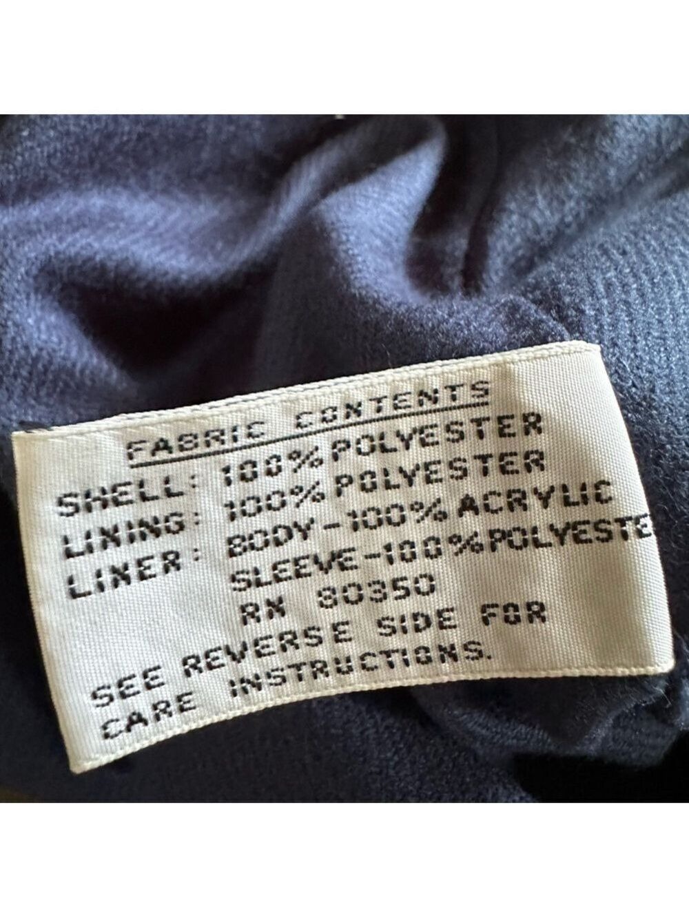 Repertoire Vintage Navy Blue Women's Trench Coat Size 12 - Picture 6 of 6
